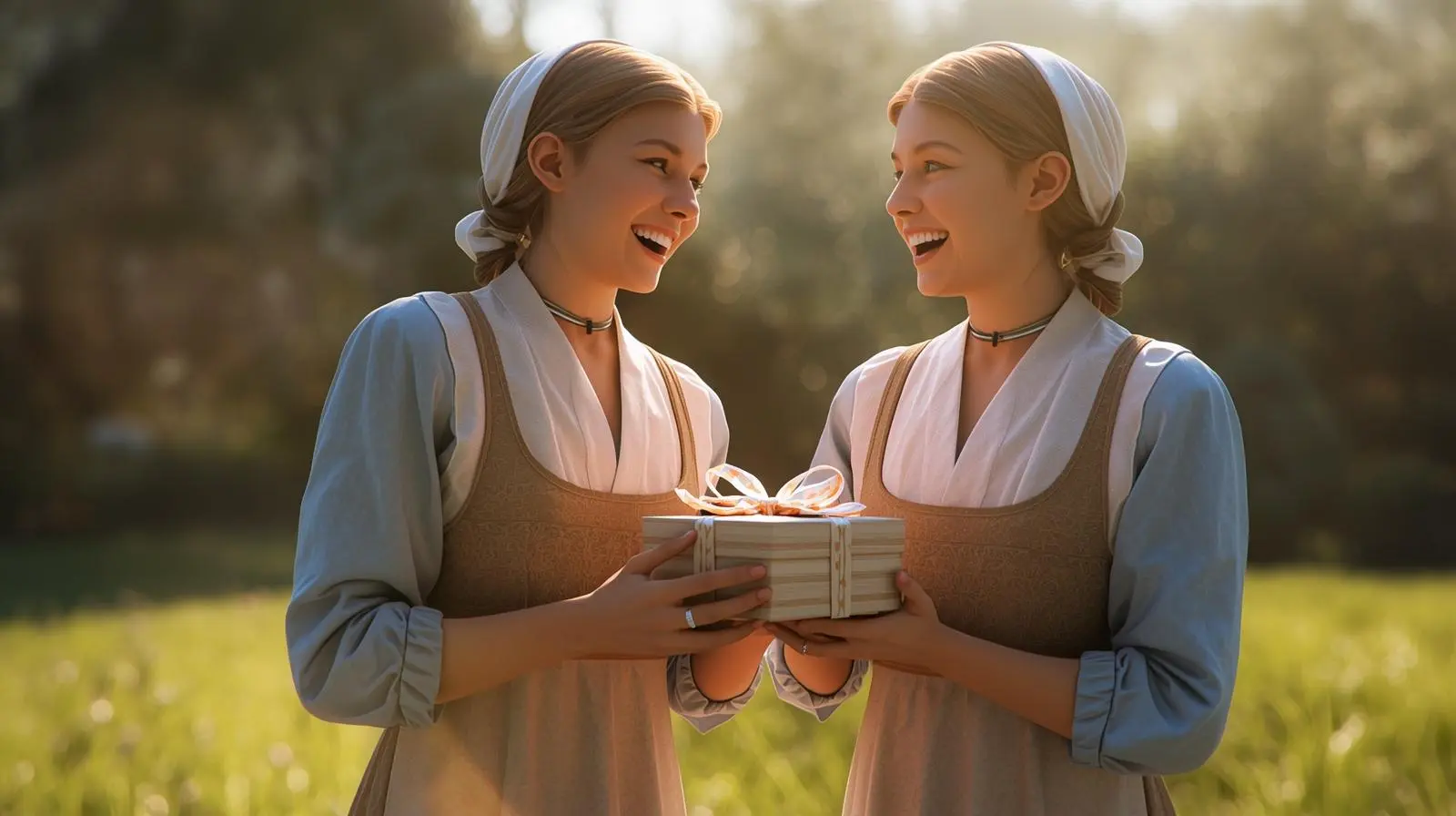 Christian sisters celebrating birthday with love and joy
