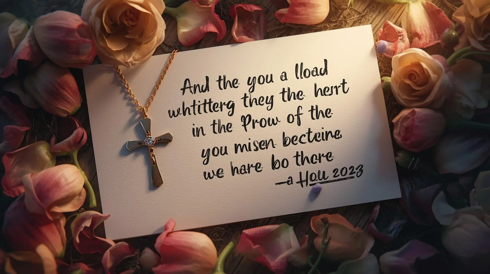 Heartfelt Christian birthday message for sister flat lay