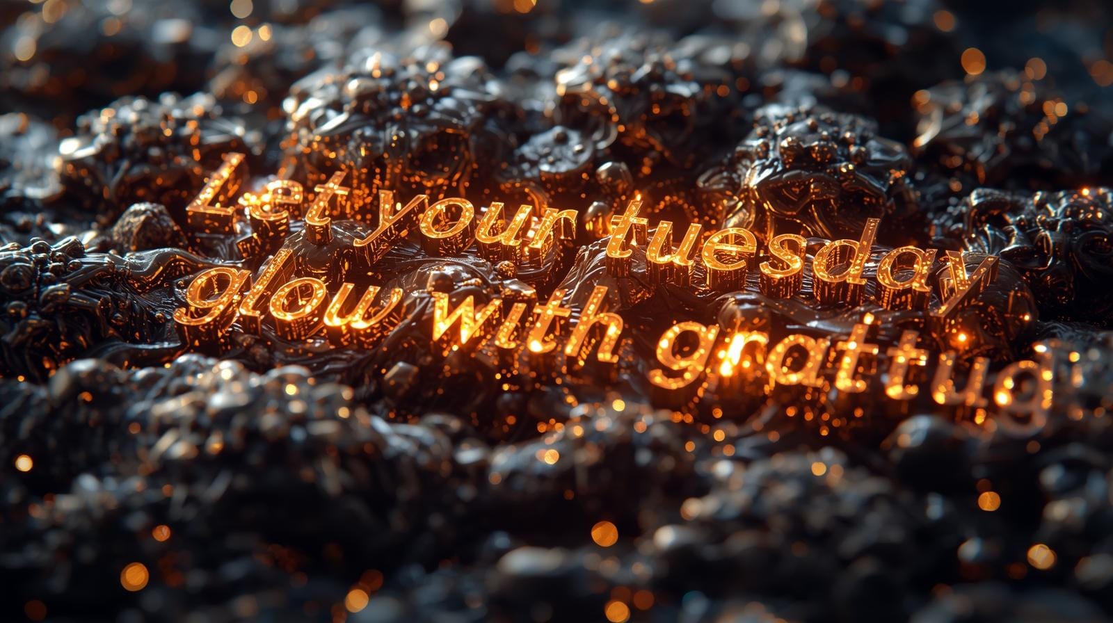 Inspirational Tuesday evening quote about gratitude and positivity.