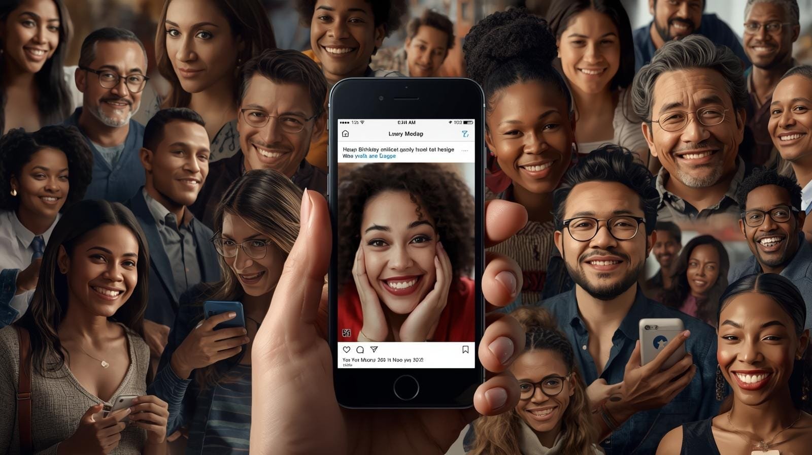 Family members sharing Happy Birthday in Heaven posts online for remembrance.